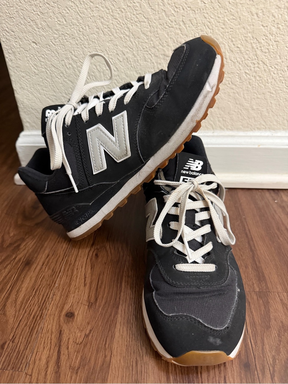 New Balance Black and White Retro Runner Sneakers